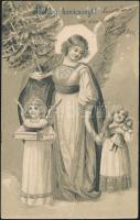 Christmas, angels litho (fa)