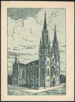 11 db régi grafikai városképes lap a történelmi Magyarország területéről / 11 pre-1945 graphic Histo...