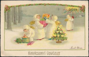 Christmas, angels litho s: Pauli Ebner (EK)