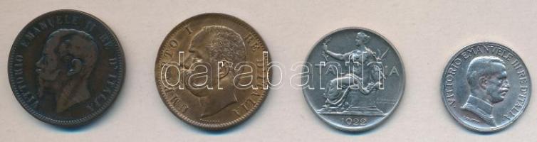 Olaszország 1862. 10c + 1894. 10c + 1917. 1L Ag + 1922. 1L  T:2,2-,3
Italy 1894. 10 Centesimi + 1894...