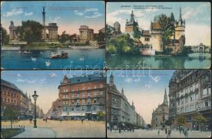 Budapest - 4 db háború előtti képeslap