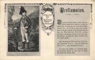 Anniversary of Bavarian Kingdom, proclamation, Maximilian Joseph I