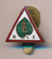 ~1940. Levente zománcozott jelvény, háromszögben falevél,rajta Levente szimbólum, alul M és E betűk,...