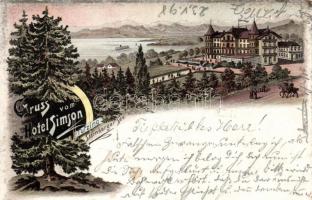 1898 Tutzing, Starnberger See; Hotel Simson