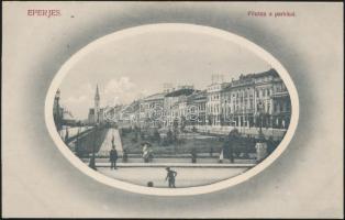 Eperjes Main street, park