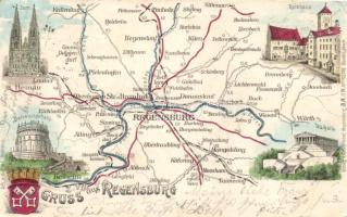 1899 Regensburg map