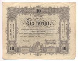 1848. 10Ft "Kossuth-bankó" hátlapon "Országgyűlési Múzeum" bélyegzővel T:III