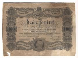 1848. 100Ft "Kossuth-bankó" T:III-,IV