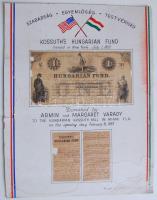 1852. 1$ "C" "Kossuth bankó" számozás nélkül, felragasztva emlékkartonra "Hungarian Kossuth Hall"-nak adományozás alkalmából (1953-ban) T:IV Hungary 1852. 1 Dollar "C" "Kossuth" without serial number, stick to cardboard "Donated by Armin and Margaret Varady to the Hungarian Kossuth Hall in Miami Fla. on the opening day February 8, 1953) C:G