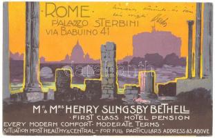 1919 Bárdos Artú színházi rendező, rádiós saját kézzel írt képeslapja Elek Artúrnak Rómából