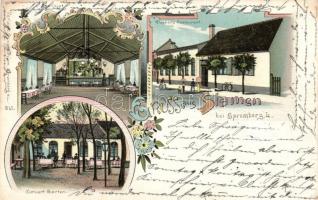 Slamen, Spremberg; Fischer's restaurant litho