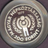 1979. 200Ft Ag "Nemzetközi gyermekév" T:PP eredeti UNICEF tokban, tanúsítvánnyal!