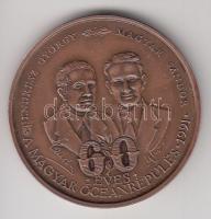 Bozó Gyula (1913-2004) 1991. "60 éves a magyar óceánrepülés - Endresz Gy.-Magyar S." Br emlékérem (42,5mm) T:1