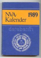 1989 NDK katonai naptár, benne jelvények és kitüntetések képei leírással /  GDR military calendar with badges and their description