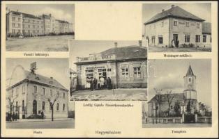 Hegyeshalom Ludig Gyula fűszerkereskedés, Reisinger szálloda, Vasúti laktanya (EK)