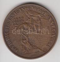 Renner Kálmán (1927-1994) 1989. "Szigetvári ostroma 1566" Br emlékérem (42,5mm) T:1