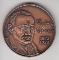 Rajki László (1939-) 1988. "MÉE Budapest / Krúdy Gyula Irodalmi Kör" Br emlékérem (42,5mm) T:1