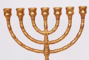 Bronz menóra / 
Bronze menorah, 24x19cm