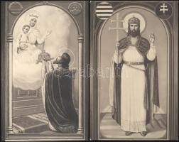 2 db régi, vallási tematikájú művészlap