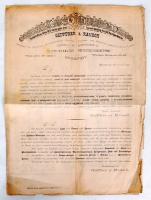 cca 1890 Tűzoltószerek reklámnyomtatvány. Geittner és Rausch / fire brigade accessories commercial 5...