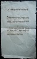 1818 Bankóhamisítás elleni helytartótanácsi rendelet magyar nyelven 23x36 cm