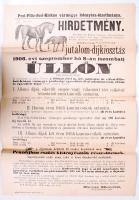 1906 Üllői lóvásár plakát 31x43 cm