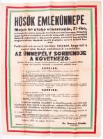 1935 Újpest I. világháborús emlékműsor plakát 45x65 cm