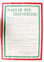 1909 Szociáldemokrata-ellenes plakát a Nemzeti Állam c. újság újságíróitól 40x60 cm