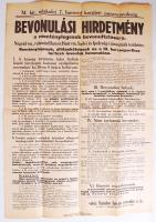 1944 november Miskolc bevonulási hirdetmény 40x60 cm