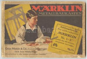 cca 1935 Märklin fémépítőszekrény képes katalógus 144p