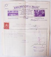 1931 Budapest V. Kirchknopf vászonárus számla / Invoice