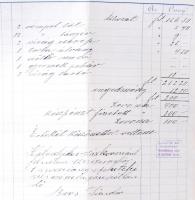 1906 Budapest V. Láng porcelán árus számla / Chinaware shop invoice