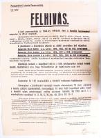 1944 Leventék bevonultatási plakát 40x60 cm