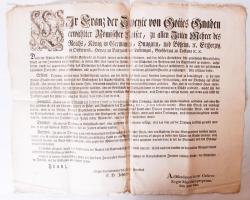 1802 I. Ferenc császár rendelete a Katonai Határörvídéken elszaporodott betörések és erőszakos csele...