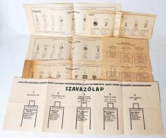 1922-1947 6 db vegyes választási szavazólap