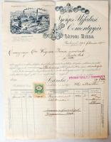 1901 Nyergesújfalusi cementgyár számla