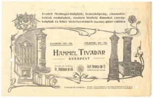 Budapest VI. Hammel kályhagyár számla