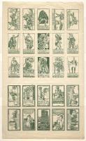 1916 Barcelona levélzáró ív / Spain poster stamps sheet