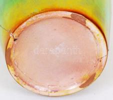 Zsolnay eozinos váza, több helyen sérült, m:28 cm