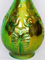 Zsolnay eozinos kancsó, több helyen sérült, m:28 cm