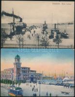 Trieste 2 db régi képeslap kikötőkről / Trieste 2 pieces postcards about ports