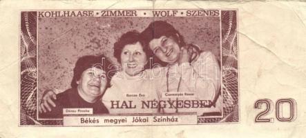 9db (8klf) színházi kellékpénz, közte 10$ "Az örökös" Sinkovits Imre - Zolnai Zs./Latinovi...