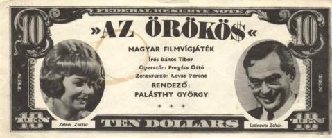 9db (8klf) színházi kellékpénz, közte 10$ "Az örökös" Sinkovits Imre - Zolnai Zs./Latinovi...