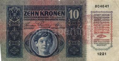 1912. 100K (4x) + 1913. 20K II. kiadás (5x) + 1914. 50K + 1915. 10K (3x) + 1918. 10.000K mindegyik b...