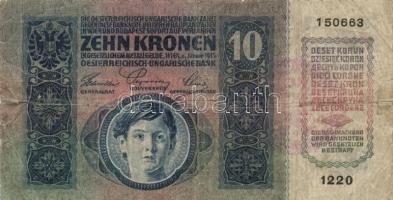 1912. 100K (4x) + 1913. 20K II. kiadás (5x) + 1914. 50K + 1915. 10K (3x) + 1918. 10.000K mindegyik b...