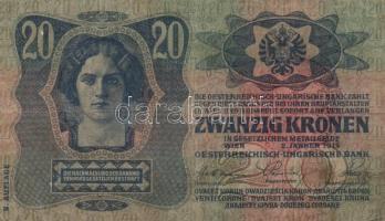 1912. 100K (4x) + 1913. 20K II. kiadás (5x) + 1914. 50K + 1915. 10K (3x) + 1918. 10.000K mindegyik b...