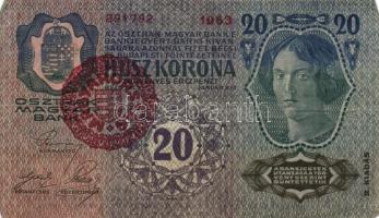 1912. 100K (4x) + 1913. 20K II. kiadás (5x) + 1914. 50K + 1915. 10K (3x) + 1918. 10.000K mindegyik b...