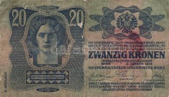 1912. 100K (4x) + 1913. 20K II. kiadás (5x) + 1914. 50K + 1915. 10K (3x) + 1918. 10.000K mindegyik b...