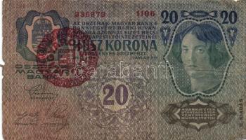 1912. 100K (4x) + 1913. 20K II. kiadás (5x) + 1914. 50K + 1915. 10K (3x) + 1918. 10.000K mindegyik b...