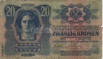 1912. 100K (4x) + 1913. 20K II. kiadás (5x) + 1914. 50K + 1915. 10K (3x) + 1918. 10.000K mindegyik b...